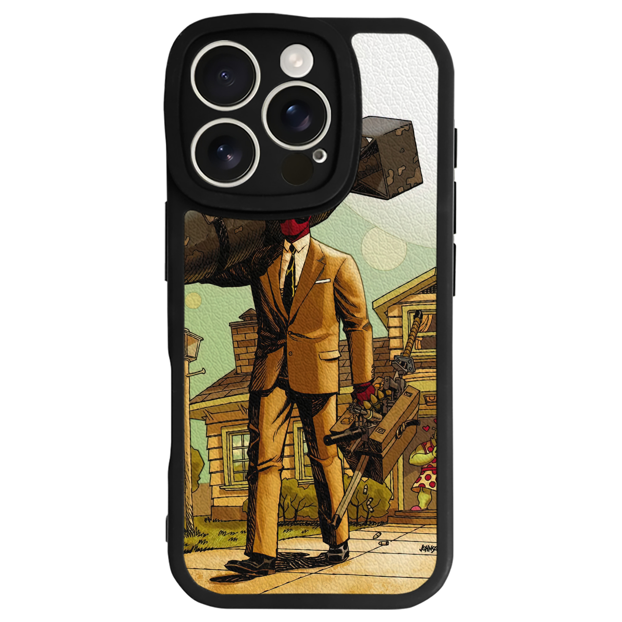 （画像用） Deadpool デッドプール 【iPhone 16シリーズ対応】シリコンスマホケース（レザー調） 材質：シリコン